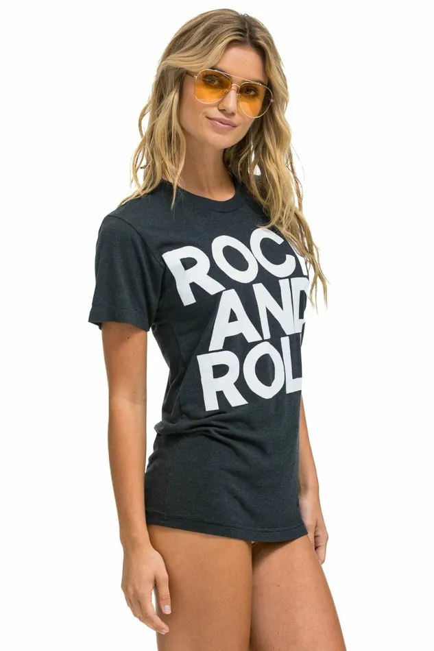 Men ROCK AND ROLL TEE 8211 CHARCOAL Aviator Nation Tees