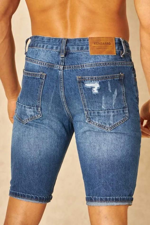Men Short Bleu Dlav Blue Brentiny Paris Shorts