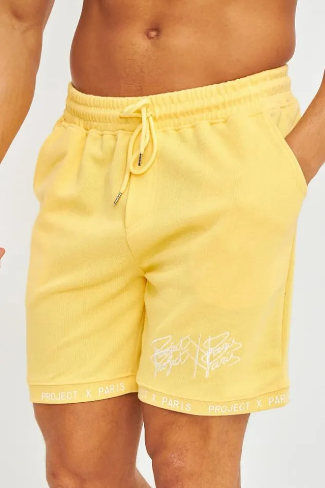 Men Short Jaune Brod Project X Paris 8211 2240206 Yellow Brentiny Paris Shorts