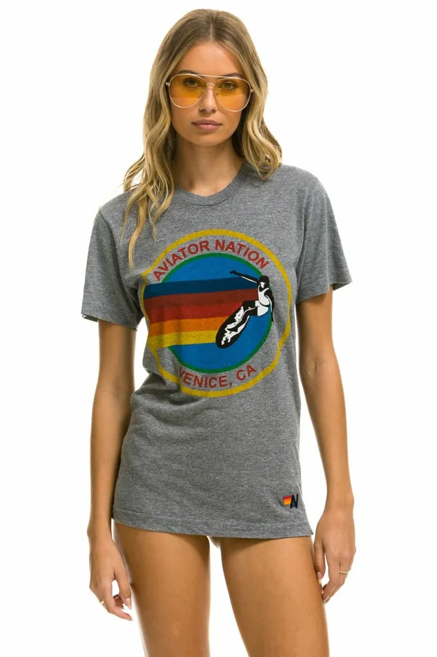 Men SIGNATURE TEE 8211 HEATHER GREY Aviator Nation Tees