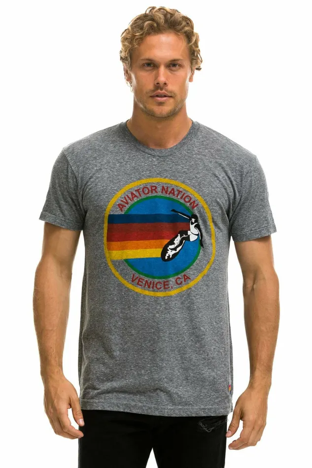 Men SIGNATURE TEE 8211 HEATHER GREY Aviator Nation Tees Men SIGNATURE TEE 8211 HEATHER GREY Aviator Nation Tees