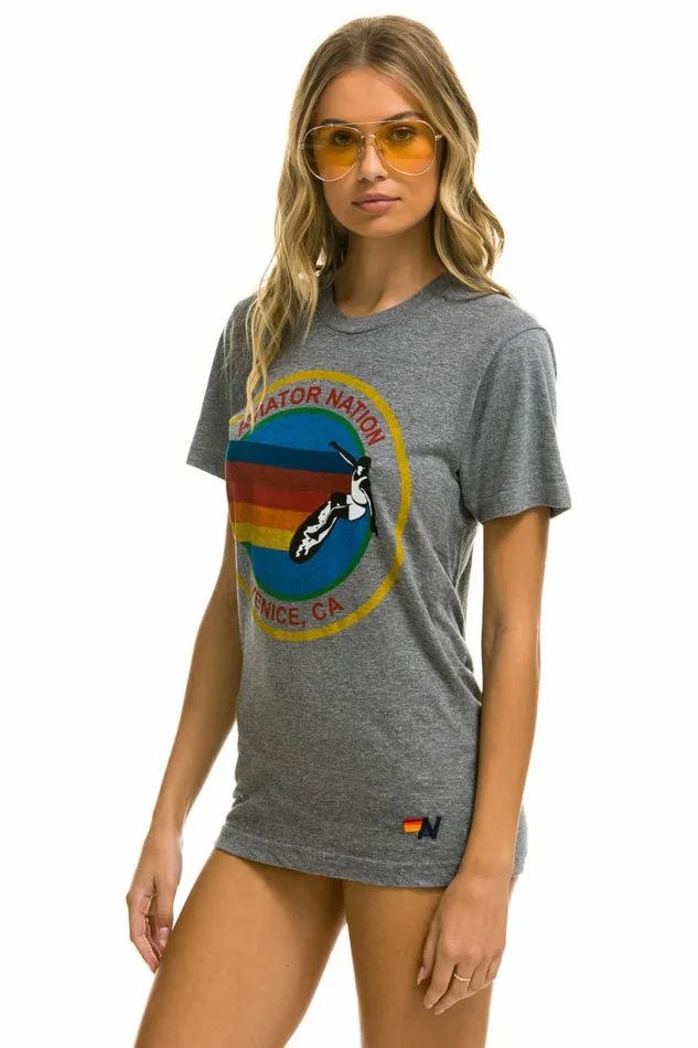 Men SIGNATURE TEE 8211 HEATHER GREY Aviator Nation Tees Men SIGNATURE TEE 8211 HEATHER GREY Aviator Nation Tees