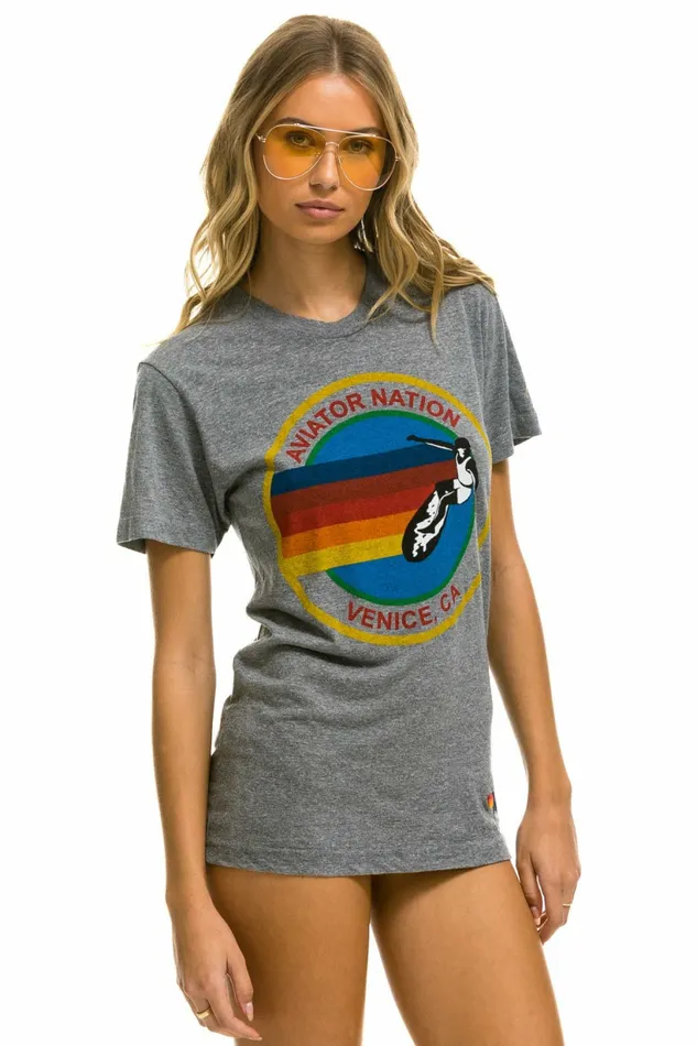 Men SIGNATURE TEE 8211 HEATHER GREY Aviator Nation Tees Men SIGNATURE TEE 8211 HEATHER GREY Aviator Nation Tees