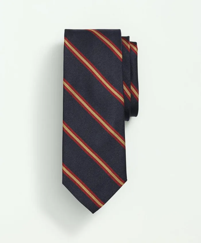 Men Silk Mini Bb2 Rep Striped Tie Navy Brooks Brothers Ties and Pocket Squares