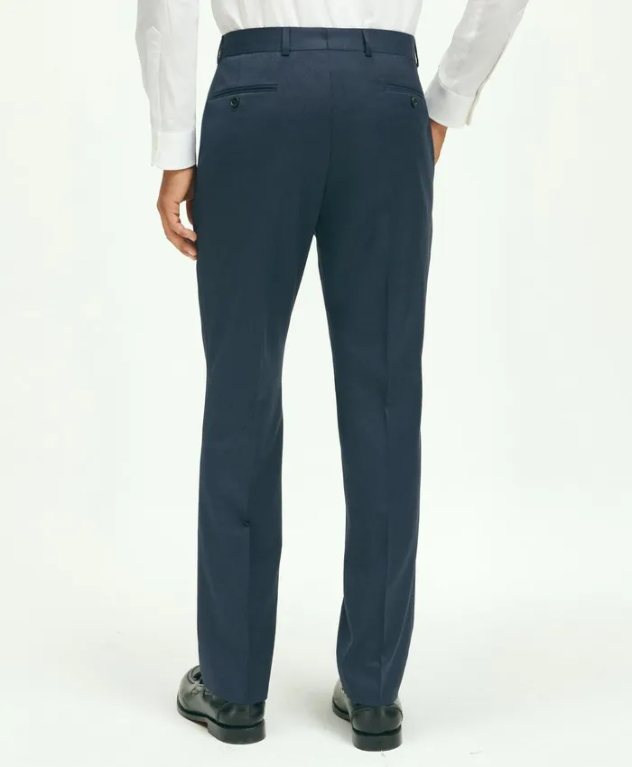 Men Slim Fit Wool 1818 Dress Pants Blue Brooks Brothers Dress Pants