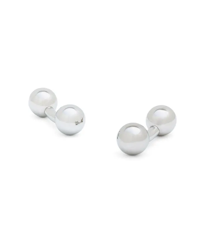 Men Sterling Silver Barbell Cuff Links Sterling Silver Brooks Brothers Shirt Accessories