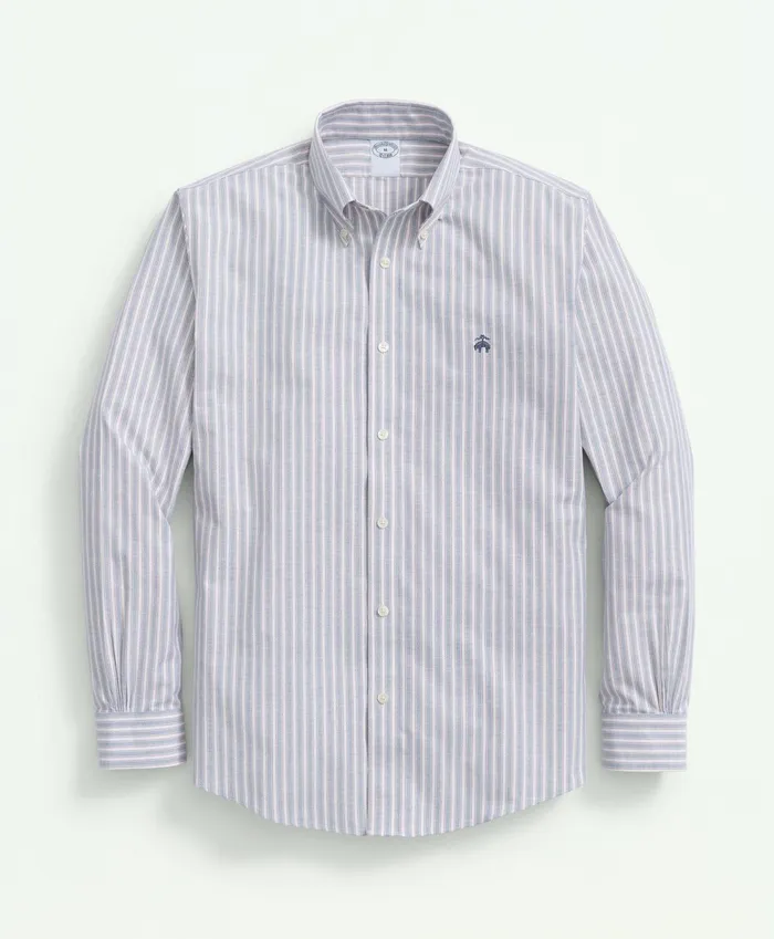 Men Stretch Cotton NonIron Oxford Polo ButtonDown Collar Outline Striped Shirt Navy Brooks Brothers Sport Shirts Men Stretch Cotton NonIron Oxford Polo ButtonDown Collar Outline Striped Shirt Navy Brooks Brothers Sport Shirts