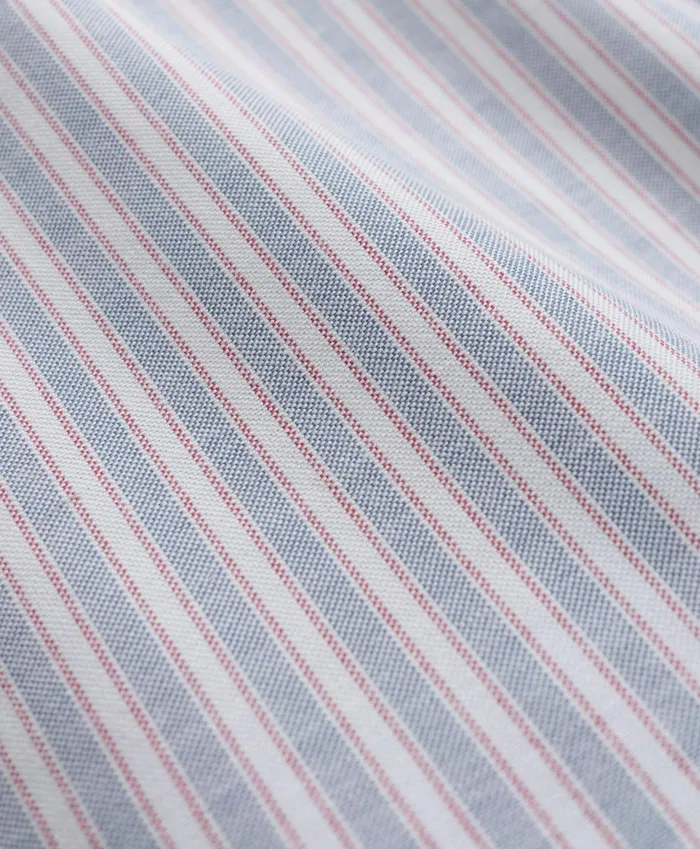 Men Stretch Cotton NonIron Oxford Polo ButtonDown Collar Outline Striped Shirt Navy Brooks Brothers Sport Shirts