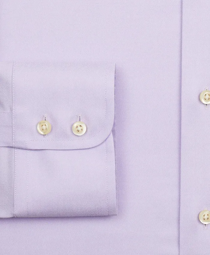 Men Stretch Milano SlimFit Dress Shirt NonIron Twill ButtonDown Collar Lavender Brooks Brothers Dress Shirts