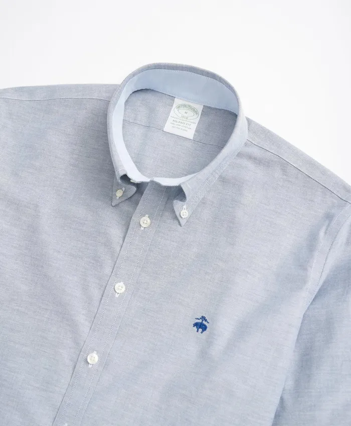Men Stretch NonIron Oxford ButtonDown Collar Sport Shirt Blue Brooks Brothers Sport Shirts