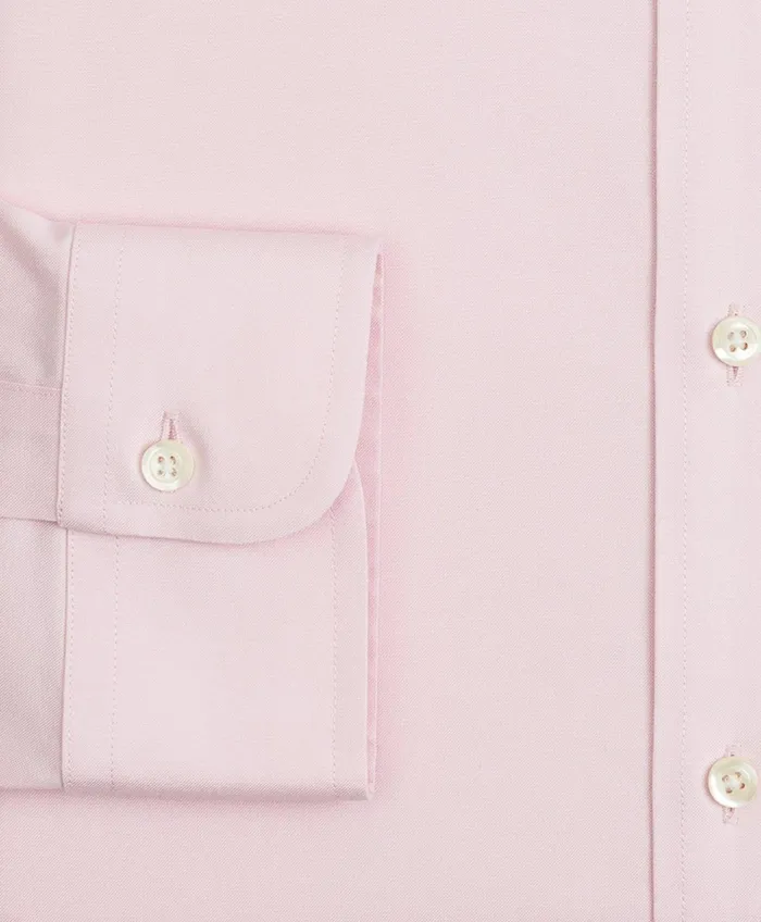 Men Stretch Regent RegularFit Dress Shirt NonIron Pinpoint ButtonDown Collar Pink Brooks Brothers Dress Shirts