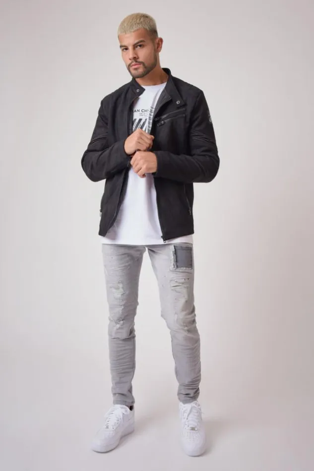 Men Suede Jacket In Black 8211 Project X 8211 2030070 Black Brentiny Paris Jackets Men Suede Jacket In Black 8211 Project X 8211 2030070 Black Brentiny Paris Jackets