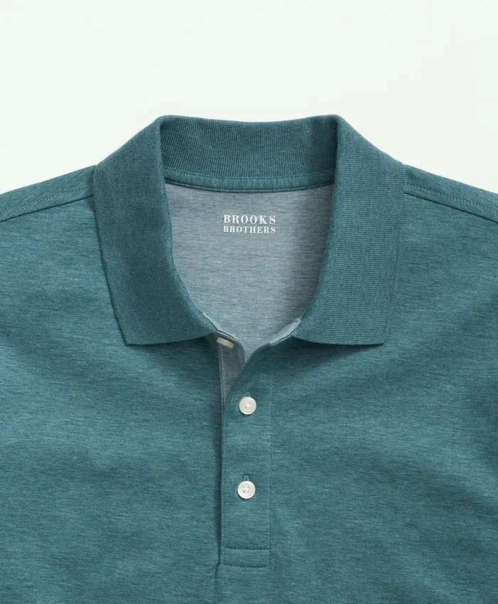 Men Supima Cotton Golf Polo Green Brooks Brothers Polo and Rugby Shirts