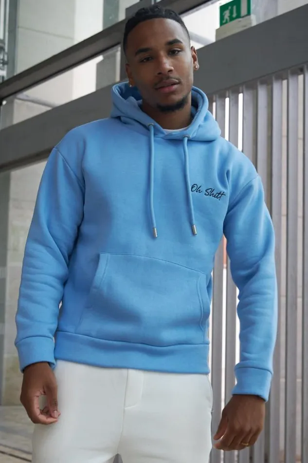 Men Sweat Capuche Bleu 034Oh Shit 034 Blue Brentiny Paris Sweatshirts and Pullovers Men Sweat Capuche Bleu 034Oh Shit 034 Blue Brentiny Paris Sweatshirts and Pullovers