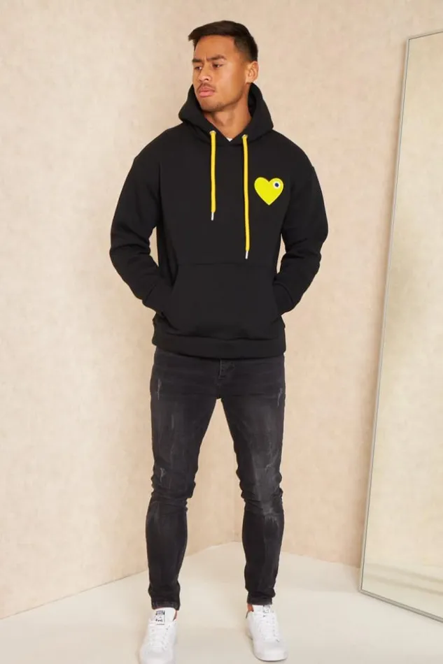 Men Sweat Capuche Coeur Brod Noir Black Brentiny Paris Sweatshirts and Pullovers Men Sweat Capuche Coeur Brod Noir Black Brentiny Paris Sweatshirts and Pullovers