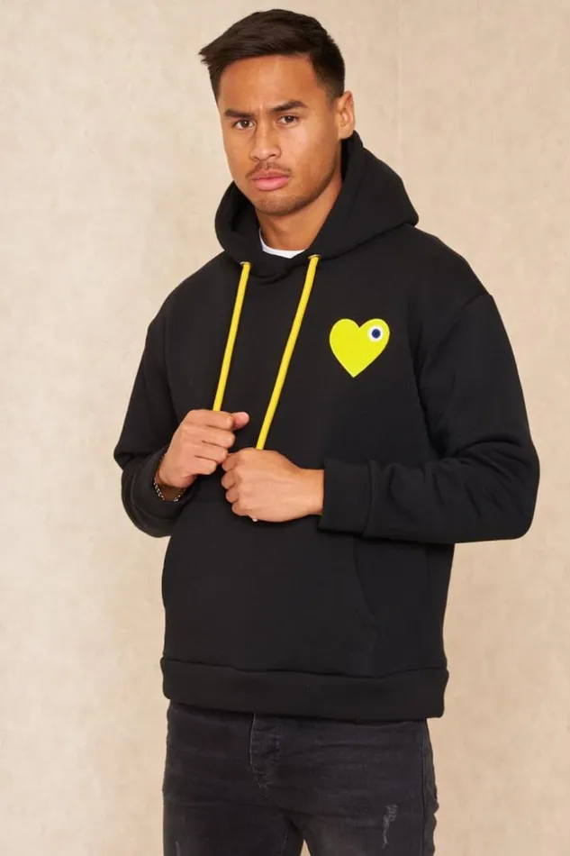 Men Sweat Capuche Coeur Brod Noir Black Brentiny Paris Sweatshirts and Pullovers Men Sweat Capuche Coeur Brod Noir Black Brentiny Paris Sweatshirts and Pullovers