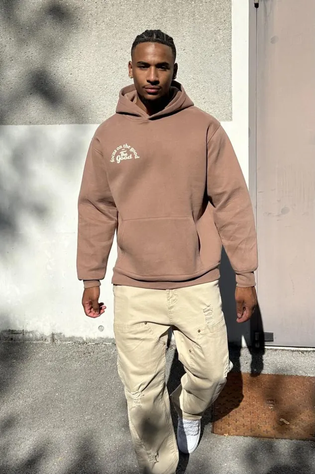 Men Sweat Marron Capuche 034 The Good 034 Brown Brentiny Paris Sweatshirts and Pullovers Men Sweat Marron Capuche 034 The Good 034 Brown Brentiny Paris Sweatshirts and Pullovers