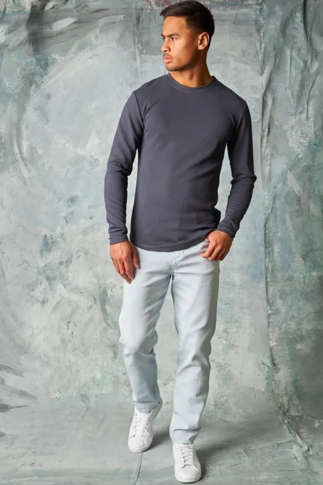 Men TShirt Manches Longues Textur Gris Anthracite Grey Brentiny Paris TShirts Men TShirt Manches Longues Textur Gris Anthracite Grey Brentiny Paris TShirts
