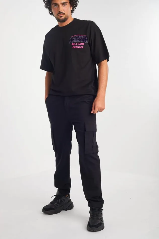Men TShirt Noir Aarhon Avec Ours Basketteur Black Brentiny Paris TShirts