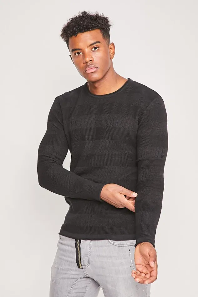 Men Thin Black LongSleeved Sweater Brentiny Paris Sweatshirts and Pullovers