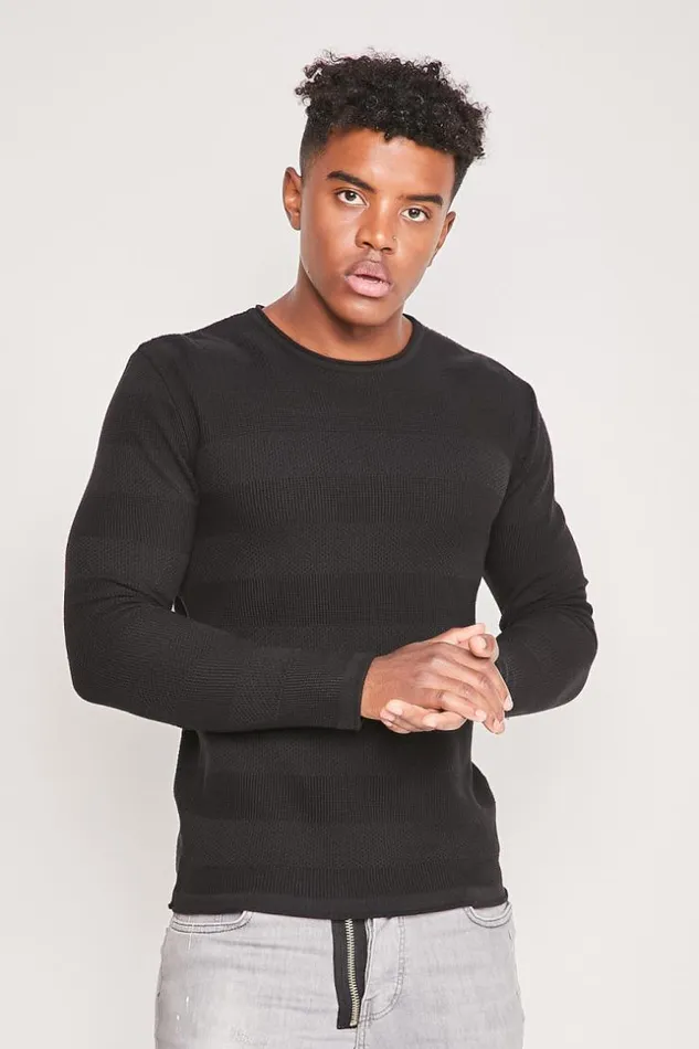 Men Thin Black LongSleeved Sweater Brentiny Paris Sweatshirts and Pullovers