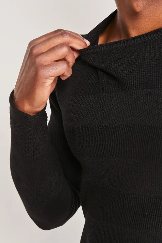 Men Thin Black LongSleeved Sweater Brentiny Paris Sweatshirts and Pullovers