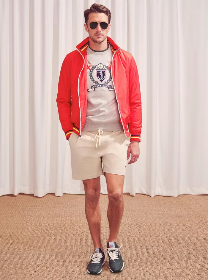 Men ThreeSeason Windbreaker Red Brooks Brothers Coats and Jackets