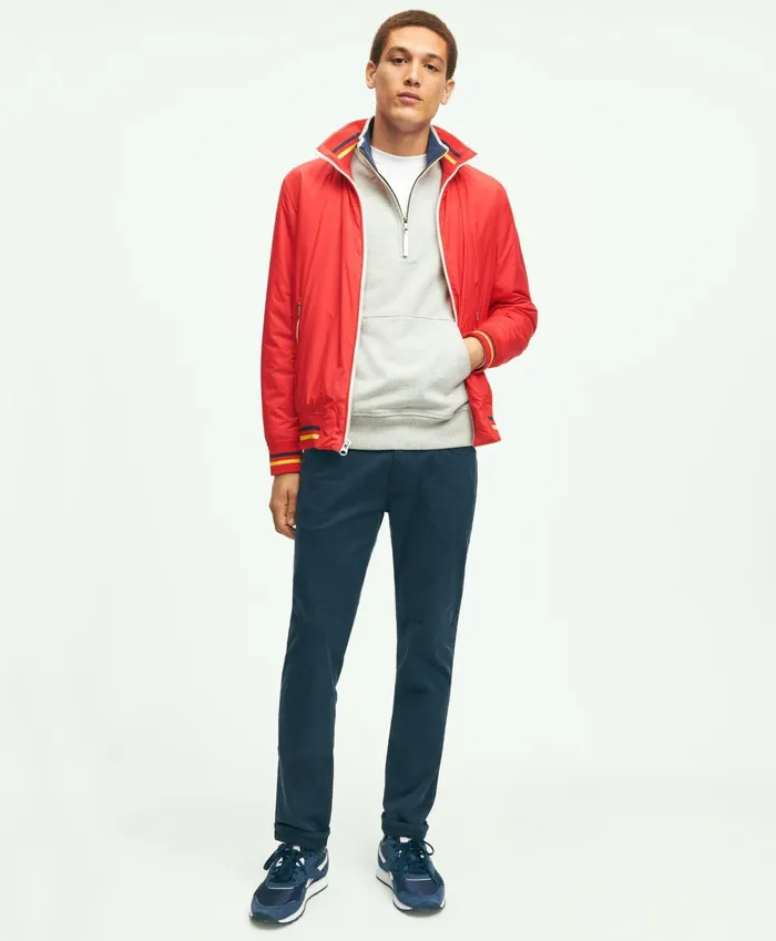 Men ThreeSeason Windbreaker Red Brooks Brothers Coats and Jackets