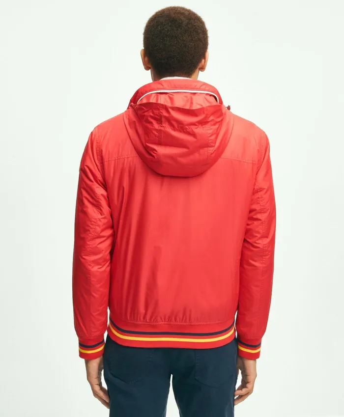 Men ThreeSeason Windbreaker Red Brooks Brothers Coats and Jackets