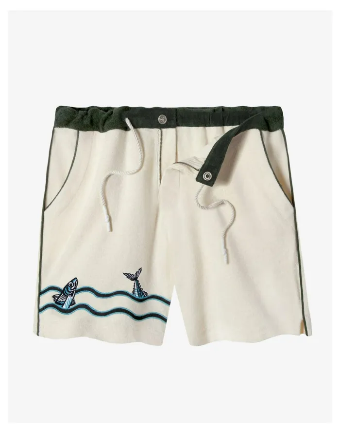 Men Tombolo The Angler Cabana Shorts Cream Madewell Shorts