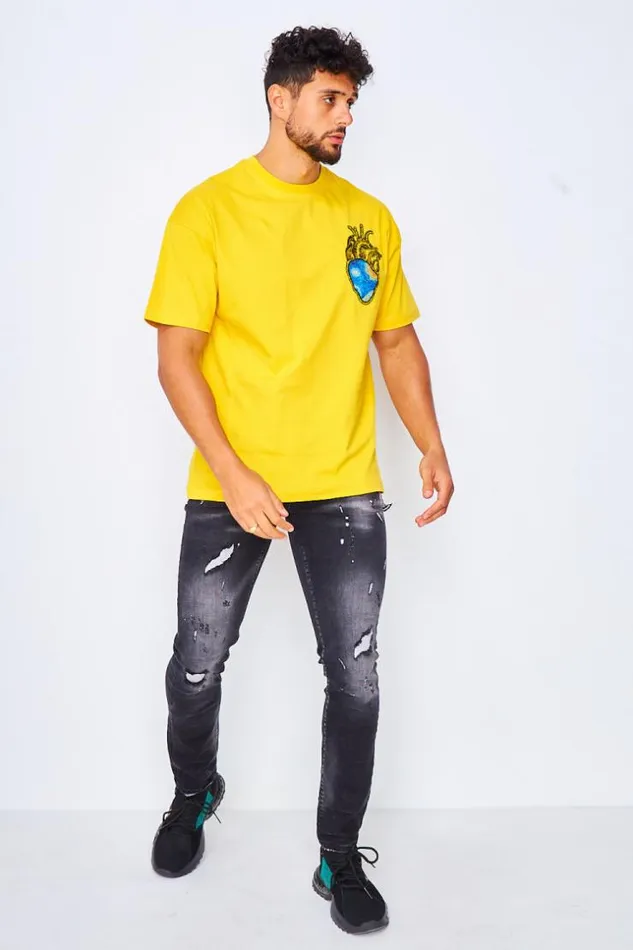 Men Van Gogh The Starry Night TShirt In Yellow Yellow Brentiny Paris TShirts
