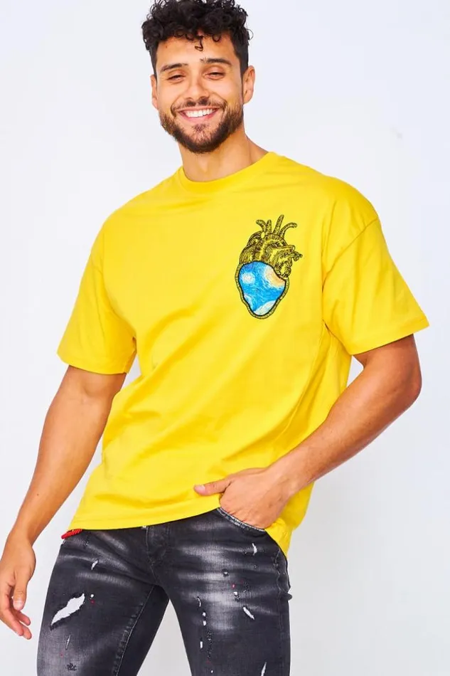 Men Van Gogh The Starry Night TShirt In Yellow Yellow Brentiny Paris TShirts