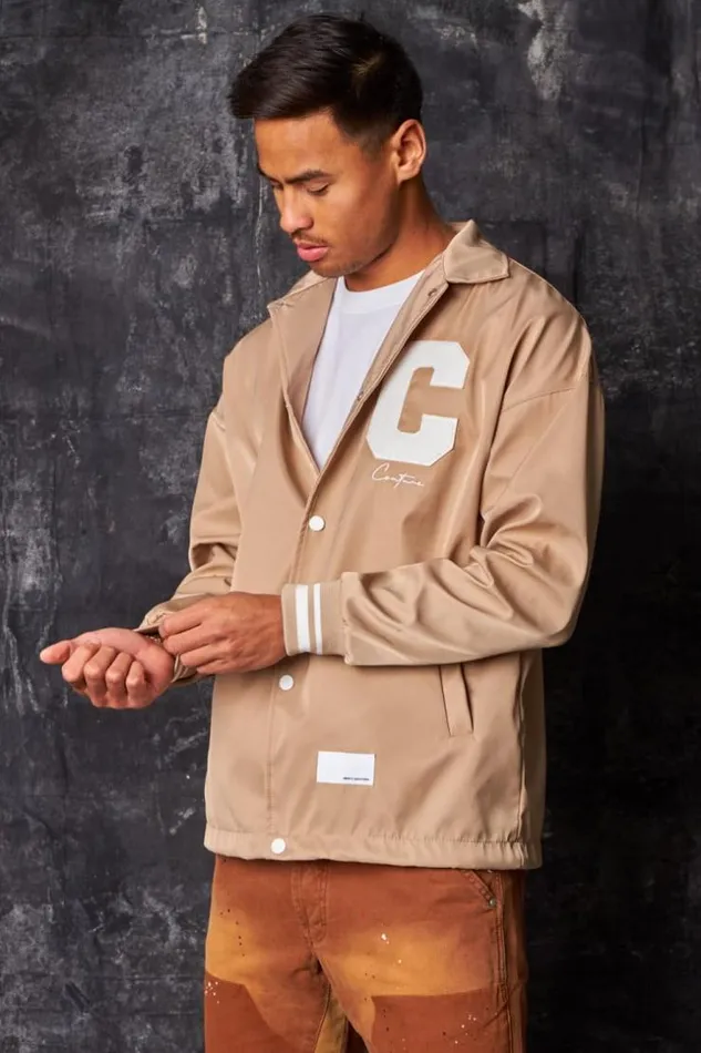 Men Veste Beige Fonc Brode 034Couture034 Darkbeige Brentiny Paris Jackets