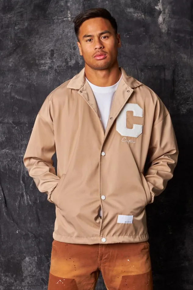 Men Veste Beige Fonc Brode 034Couture034 Darkbeige Brentiny Paris Jackets