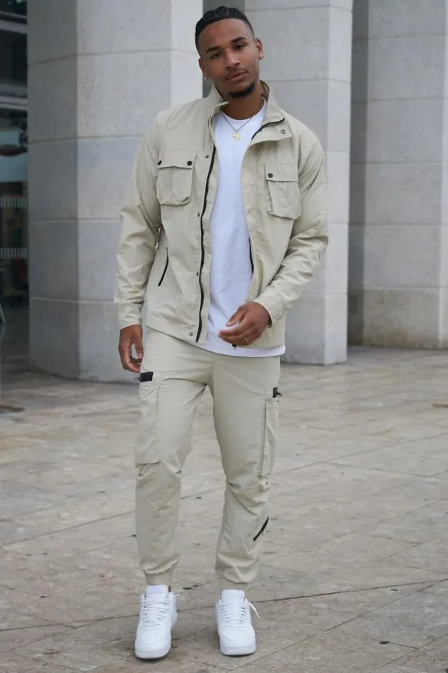 Men Veste En Toile Beige Beige Brentiny Paris Jackets