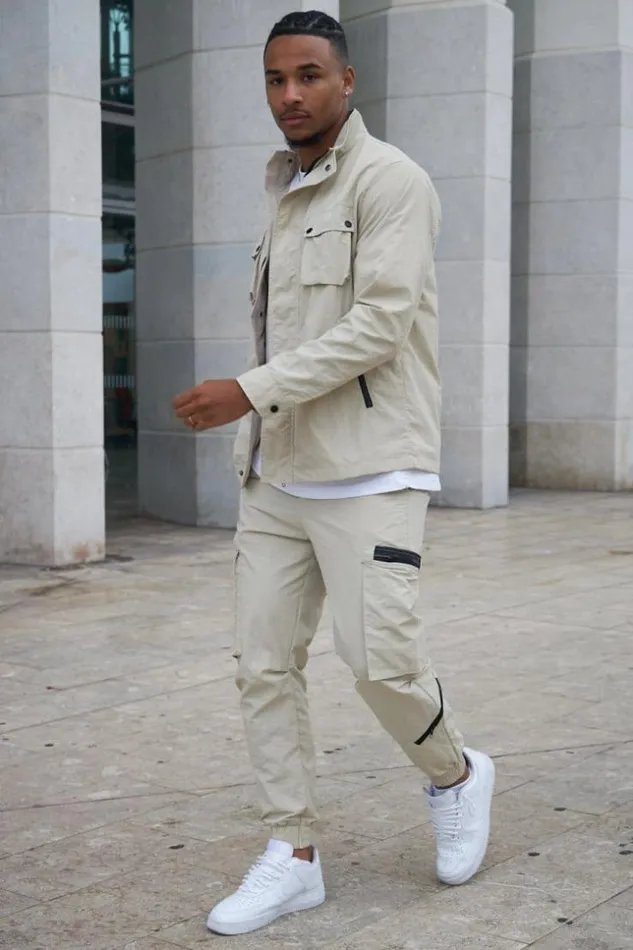 Men Veste En Toile Beige Beige Brentiny Paris Jackets