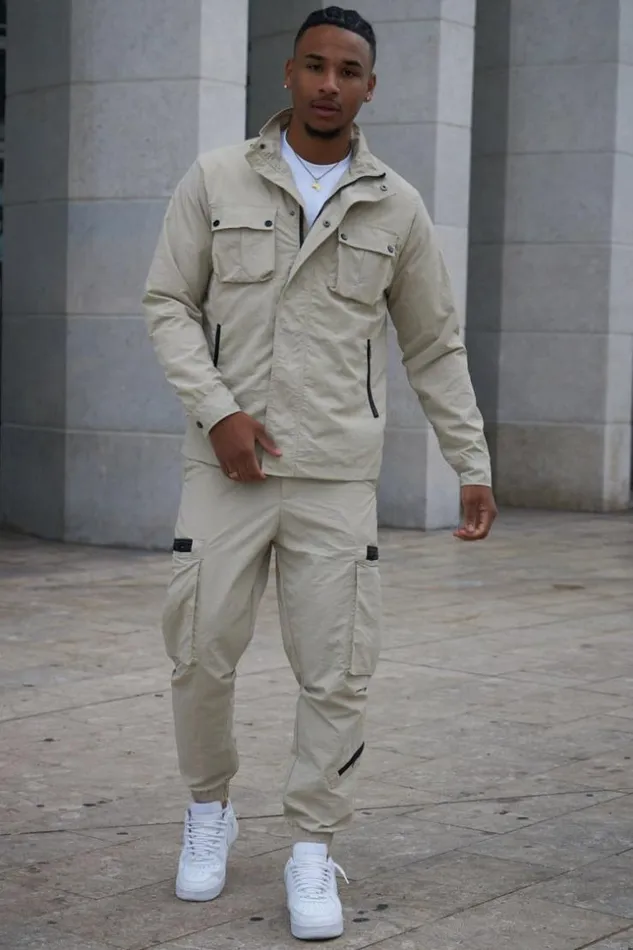 Men Veste En Toile Beige Beige Brentiny Paris Jackets