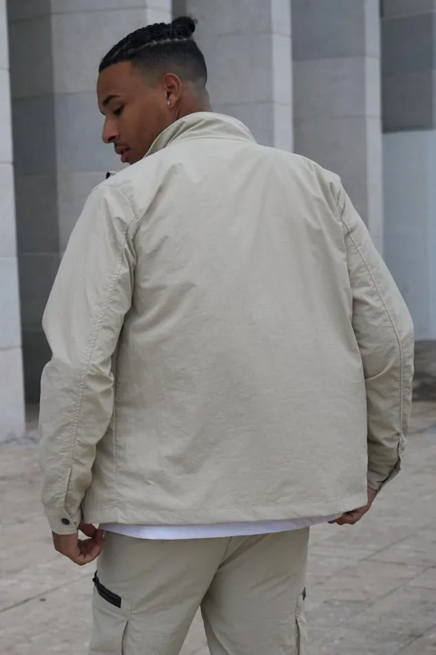 Men Veste En Toile Beige Beige Brentiny Paris Jackets