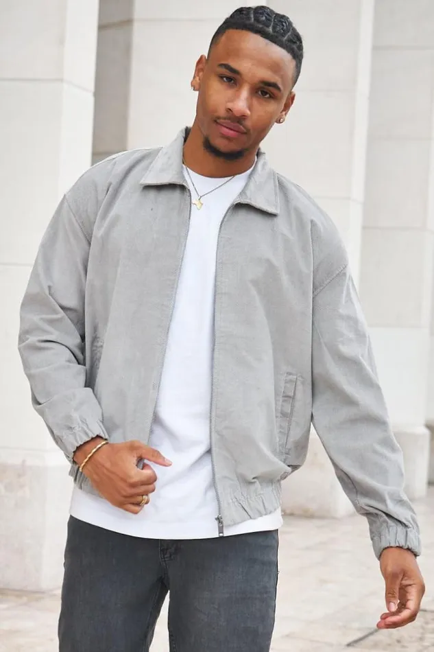 Men Veste En Velours Ctel Grise Grey Brentiny Paris Jackets