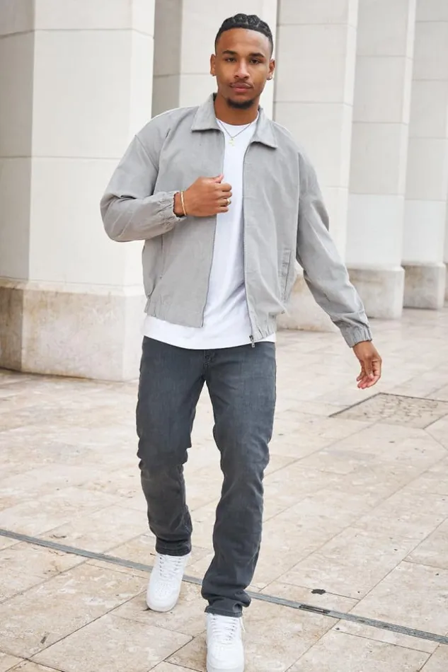 Men Veste En Velours Ctel Grise Grey Brentiny Paris Jackets