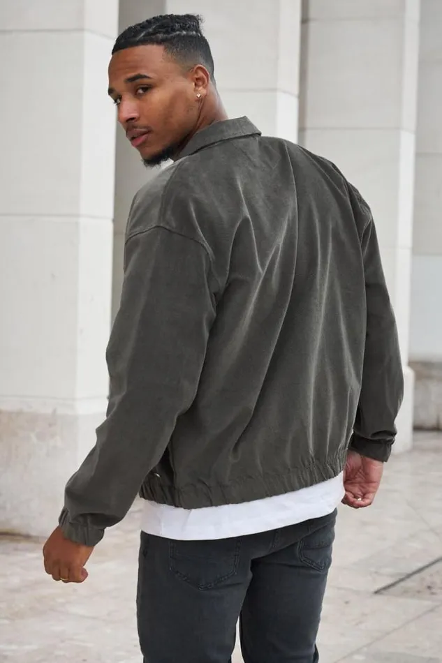 Men Veste En Velours Ctel Kaki Khaki Brentiny Paris Jackets