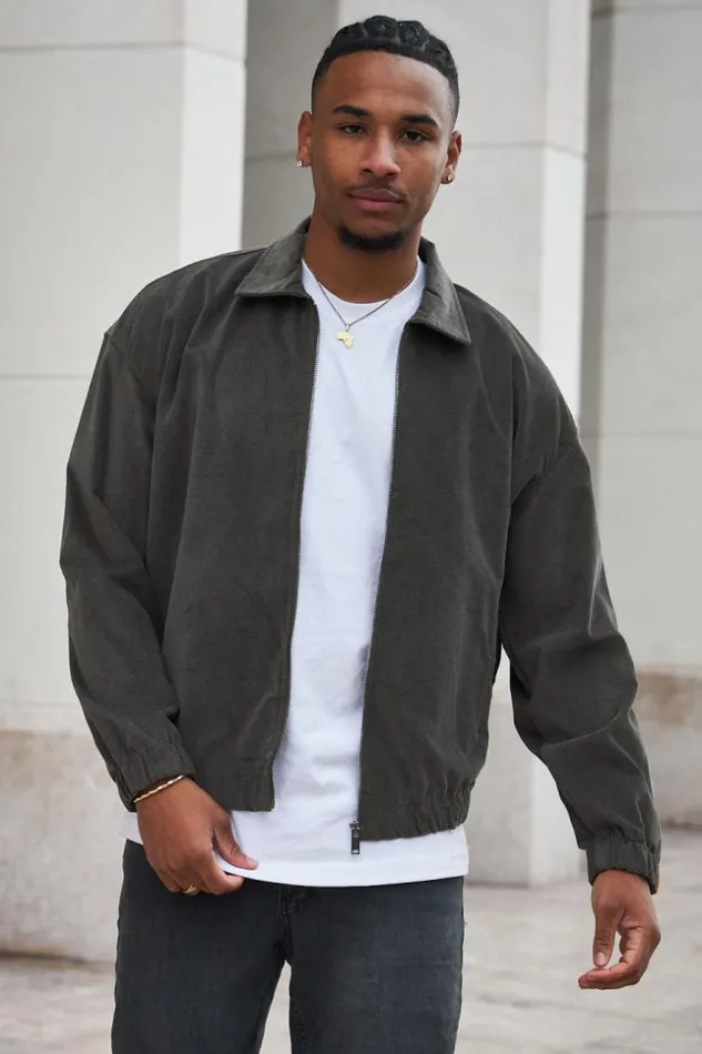 Men Veste En Velours Ctel Kaki Khaki Brentiny Paris Jackets