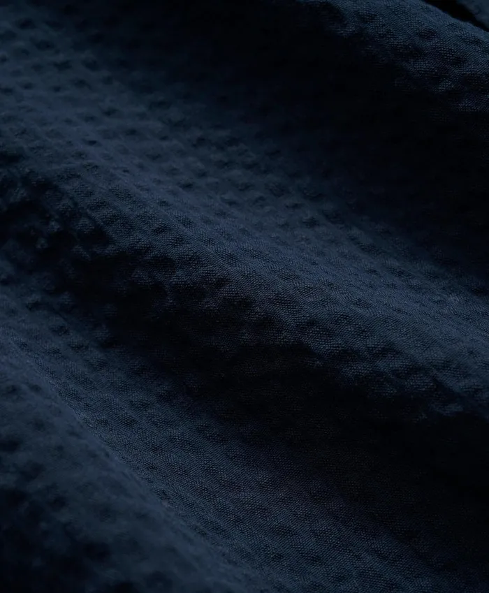 Men Washed Cotton Seersucker ButtonDown Collar Sport Shirt Navy Brooks Brothers Sport Shirts