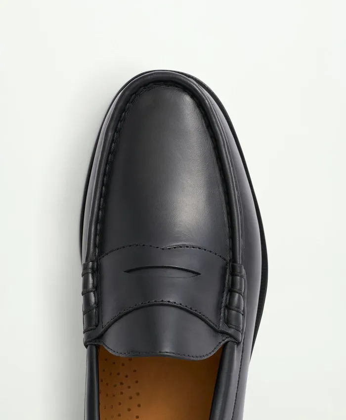 Men Westport Penny Loafers Black Brooks Brothers Shoes