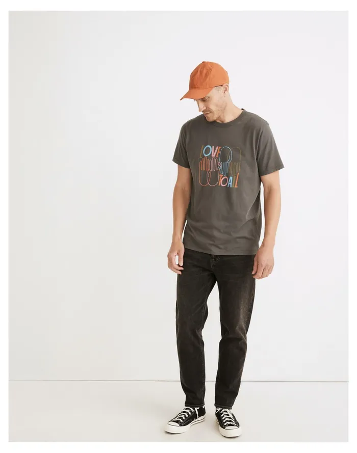Men X Lisa Congdon Love To All Pride Allday Tee Thunder Grey Madewell Tees Men X Lisa Congdon Love To All Pride Allday Tee Thunder Grey Madewell Tees