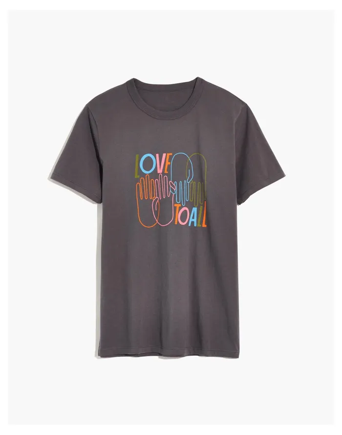 Men X Lisa Congdon Love To All Pride Allday Tee Thunder Grey Madewell Tees Men X Lisa Congdon Love To All Pride Allday Tee Thunder Grey Madewell Tees