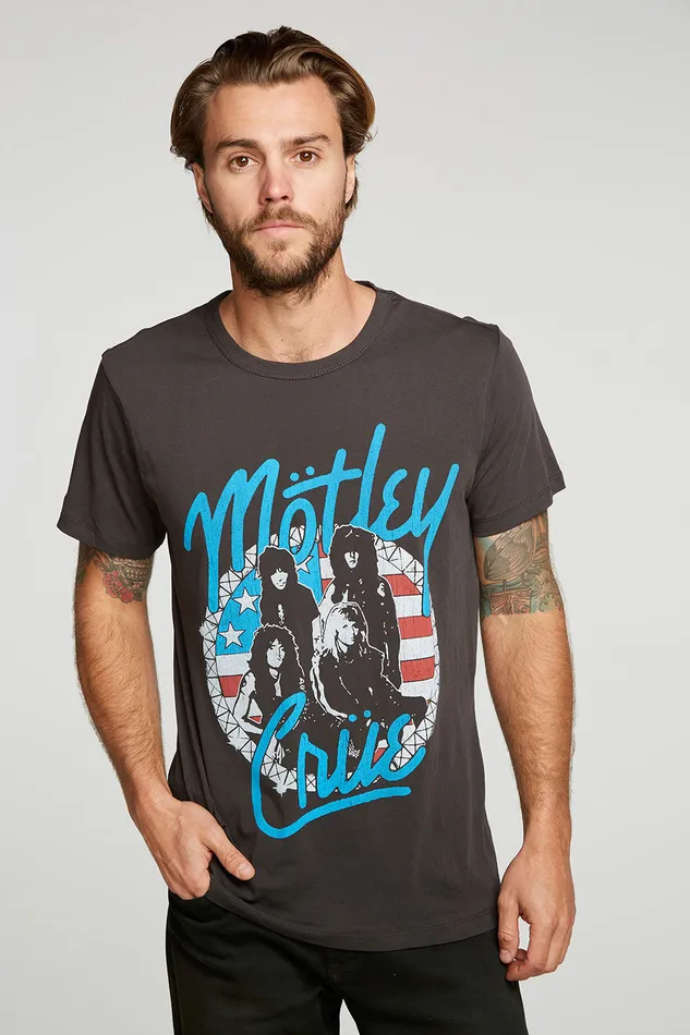Mens Chaser Brand Motley Crue Stars and Studs Tops