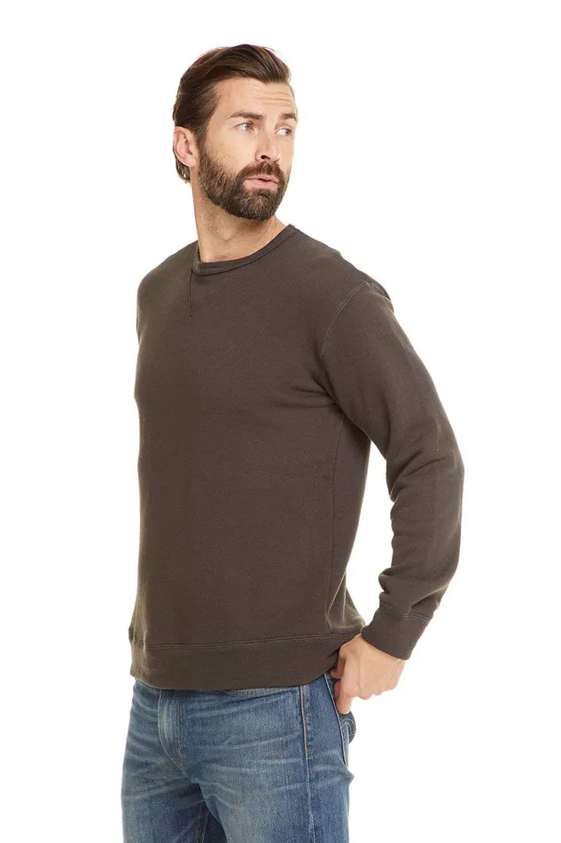 Mens FRENCH TERRY LS CREW NECK PULLOVER Tops Chaser Brand