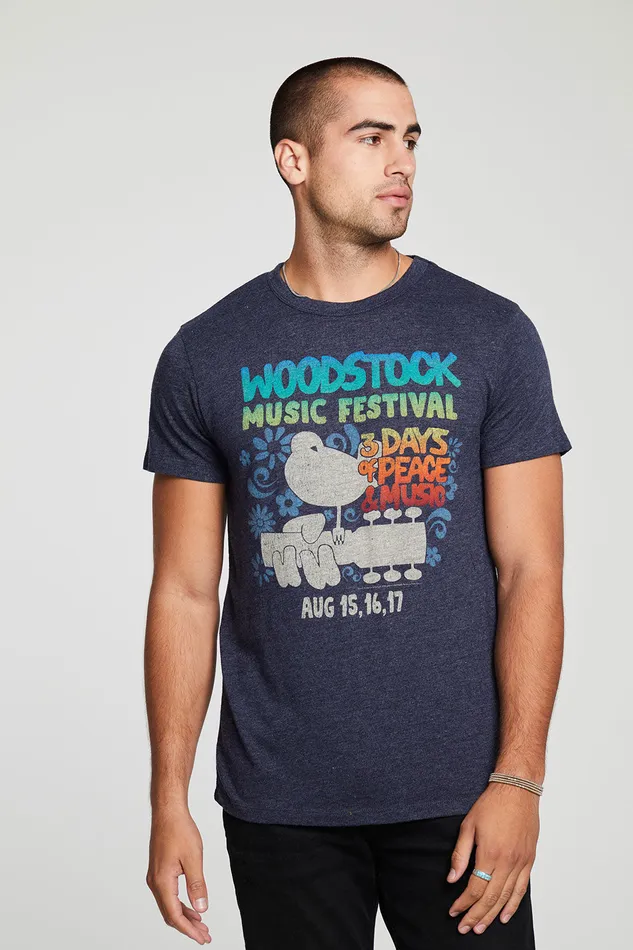 Mens Tops Chaser Brand Woodstock Music Festival