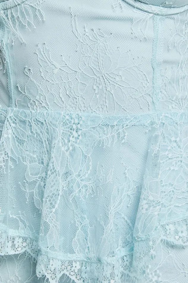 Merrick Maxi Dress 8211 Sweetheart Corset Front Tiered Maxi Dress In Ice Blue Women Showpo Dresses